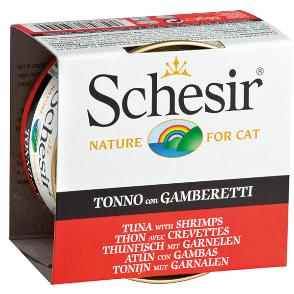 Schesir For Cat Jöle İçerisinde Ton Balıklı ve Karidesli Kedi Maması 85g