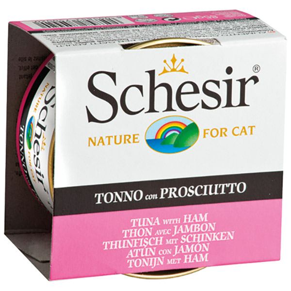 Schesir For Cat Jöle İçerisinde Ton Balıklı ve Jambonlu Kedi Maması 85g