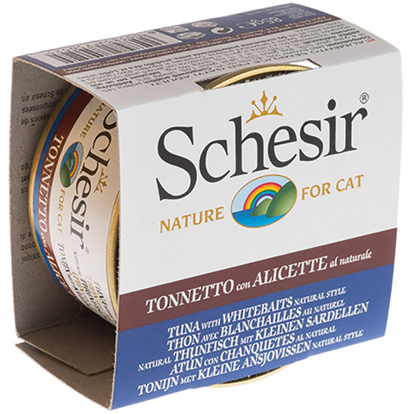 Schesir For Cat Su İçerisinde Ton ve Ringa Balıklı Kedi Maması 85g