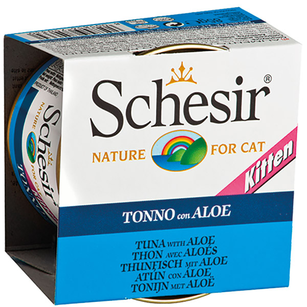 Schesir For Kitten Jöle İçerisinde Ton Balıklı ve Aloeli Yavru Kedi Maması 85g