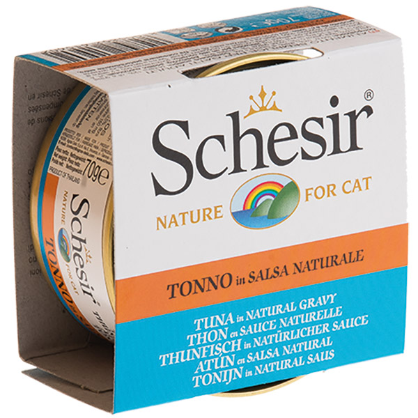 Schesir For Cat Et Suyu İçerisinde Ton Balıklı Yaş Kedi Maması 70g