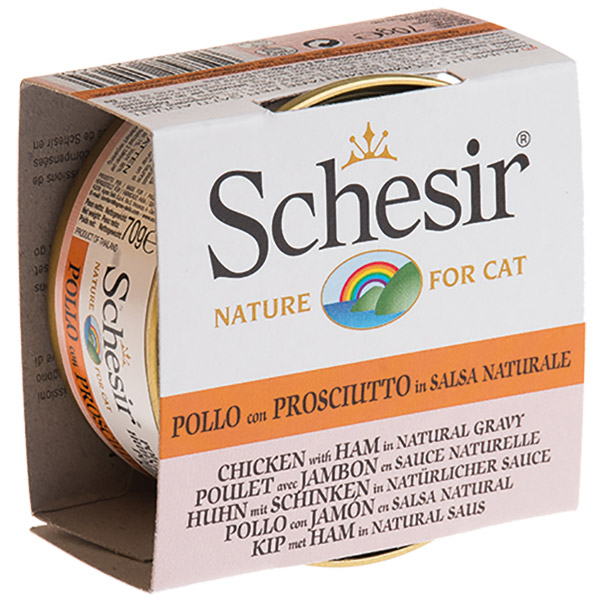 Schesir For Cat Et Suyu İçerisinde Tavuk Filetolu ve Karidesli Yaş Kedi Maması 70g