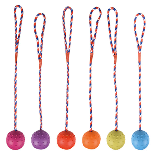 RENKLİ İPLİ KAUÇUK TOP 7CM