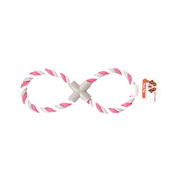 KUMAŞ İP 8 FORMLU PEMBE GRİ