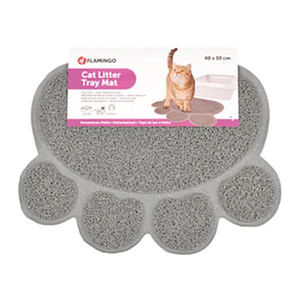 Flamingo Pati Şekilli Paspas Gri