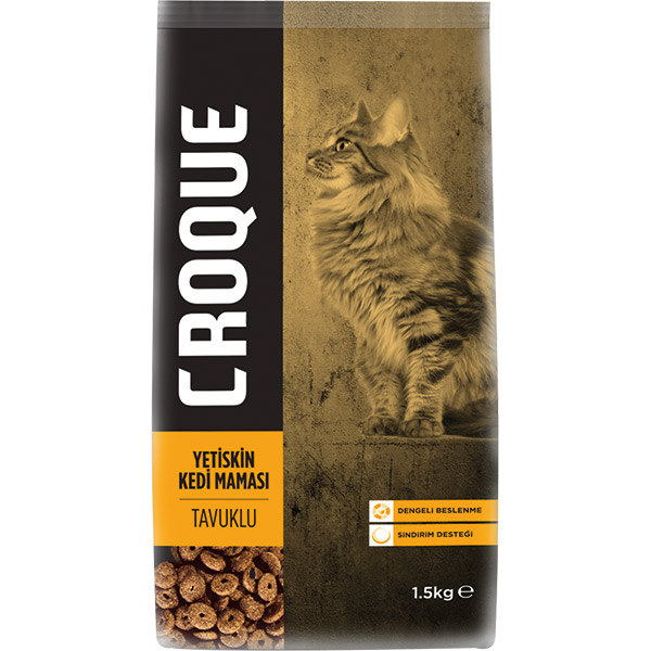 CROQUE ADULT CAT FOOD CHICKEN FORMULA 1,5 KG / Tavuk Etli Yetişkin Kedi Mamaları