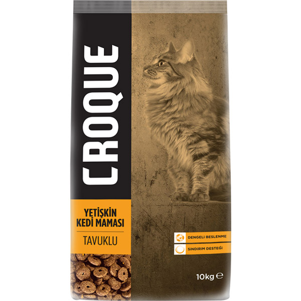 CROQUE ADULT CAT FOOD CHICKEN FORMULA 10 KG / Tavuk Etli Yetişkin Kedi Mamaları