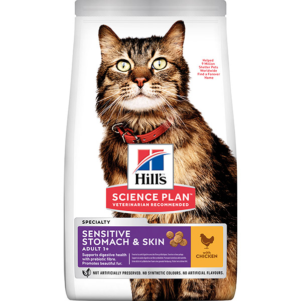 HILL'S SCIENCE PLAN Sensitive Stomach & Skin Adult Cat Food with Chicken