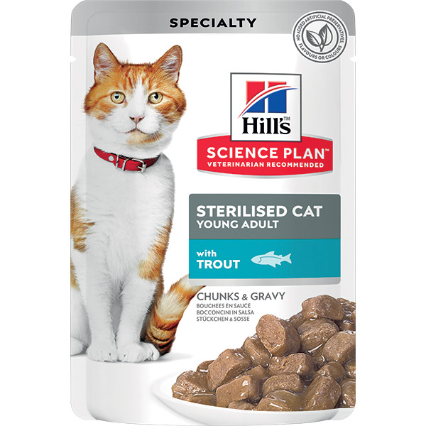 HILL'S SCIENCE PLAN Sterilised Cat Young Adult Cat Food with Trout