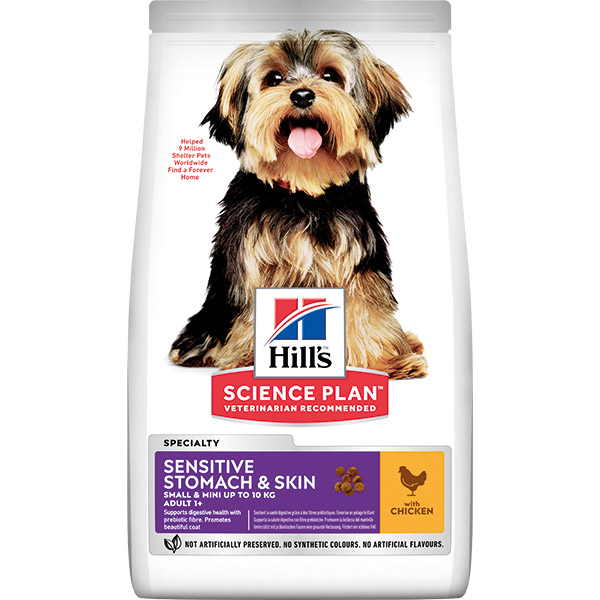 HILL'S SCIENCE PLAN Sensitive Stomach & Skin Small & Mini Adult Dog Food with Chicken