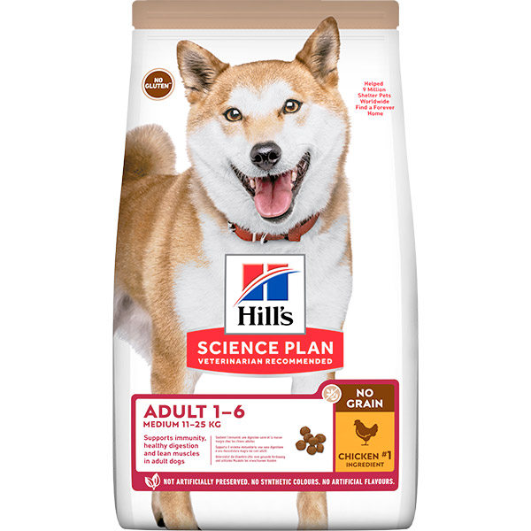 HILL'S SCIENCE PLAN NO GRAIN Medium Adult Tavuklu Köpek Maması