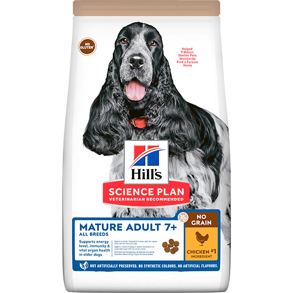 HILL'S SCIENCE PLAN NO GRAIN Mature Adult Medium Tavuklu Köpek Maması