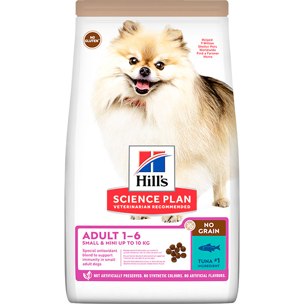 HILL'S SCIENCE PLAN NO GRAIN Small & Mini Adult Ton Balıklı köpek maması