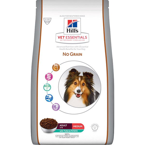 HILL'S VET ESSENTIALS NO GRAIN Adult Medium Ton balığı ve Patatesli Köpek Maması