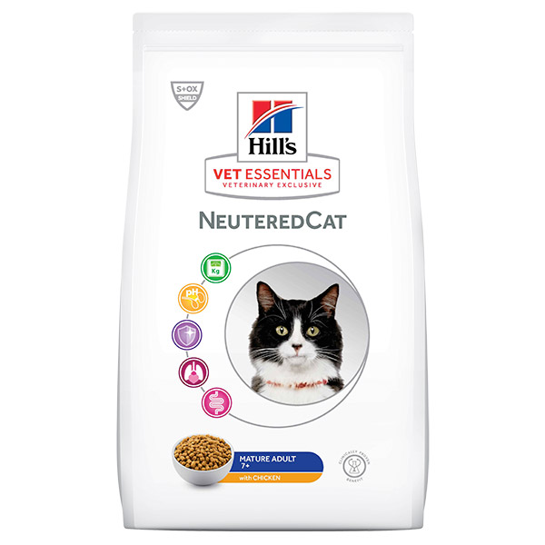 HILL'S VET ESSENTIALS NEUTEREDCAT Olgun Yetişkin 7+ Tavuklu Kedi Maması